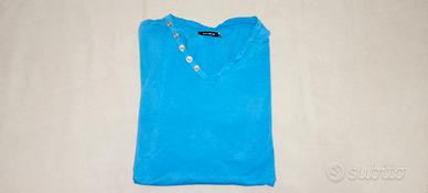 New Dream T-Shirt Uomo Azzurra Di Cotone Taglia L