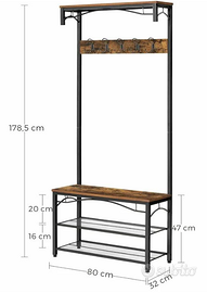 Panca con appendiabiti da ingresso