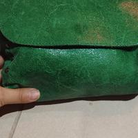 borsa tracolla verde smeraldo vera pelle 