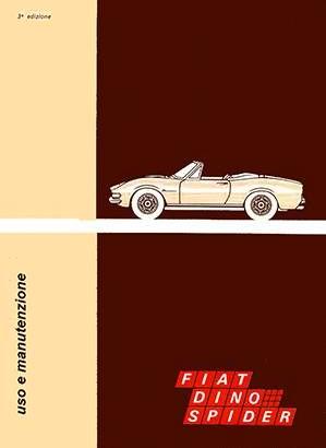 Libretto uso Fiat Dino 2400 Spider XII 1971