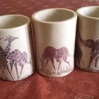 Bicchieri scavati in pietra Etiopia anni 60