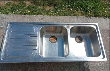 Lavello FRANKE doppia vasca acciaio+ miscelatore