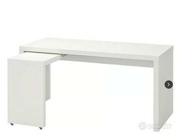 scrivania IKEA MALM bianca