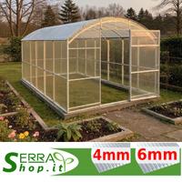 Serra policarbonato tunnel 6x3 casetta giardino