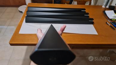 4 gambe legno geometriche nero tavolo design