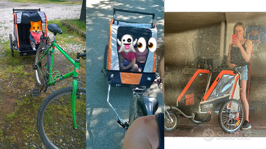 RIMORCHIO PER BICI E PASSEGGINO