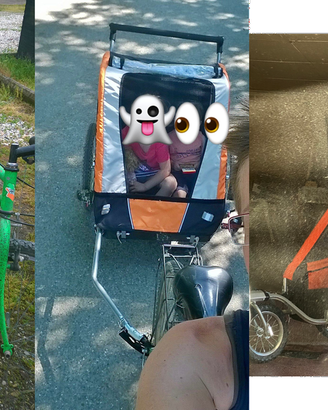 RIMORCHIO PER BICI E PASSEGGINO