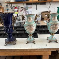 VASI ANTIQUARIATO  IN BRONZO E PORCELLANA