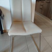 4 Sedie Ecopelle Beige