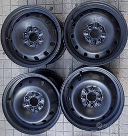 CERCHI 14" ALLUMINIO COLORE NERO X FIAT