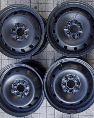 CERCHI 14" ALLUMINIO COLORE NERO X FIAT