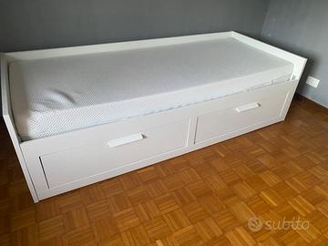 Letto singolo estraibile con cassetti + materasso