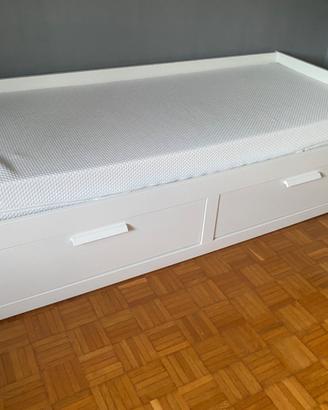 Letto singolo estraibile con cassetti + materasso