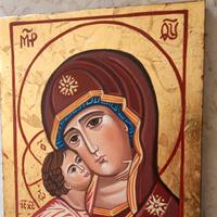 MADONNA DI VLADIMIR DIPINTO SU TAVOLA H 26 X 21 cm