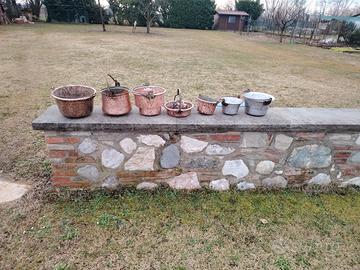 Pentole antiche in rame