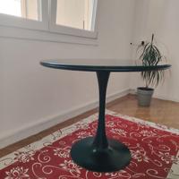 Tavolo rotondo con vetro temperato nero