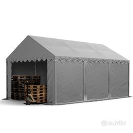 CAPANNONE TENDA CARBOX IN PVC GRIGIO, NUOVO