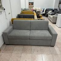 Divano letto con rete elettrosaldata stoffa grigio