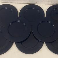 Sottopiatti in metallo verniciato blu notte