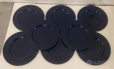 Sottopiatti in metallo verniciato blu notte