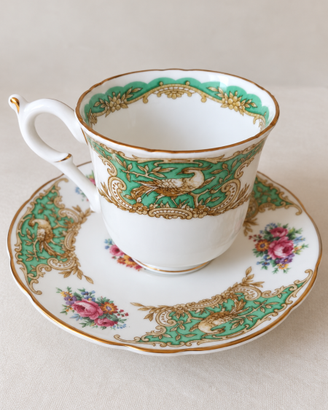 Tazzina da Tè Vintage Coalport "Montrose-Green"