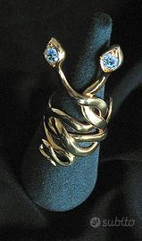 anello in argento 925 placcato oro 18 kt 