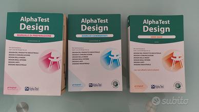 Set di libri preparazione test università Design