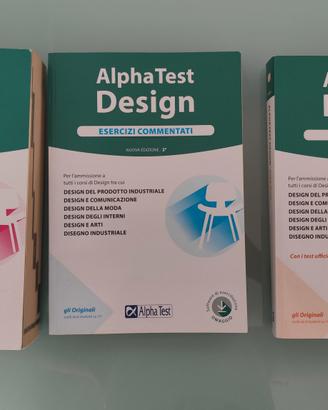 Set di libri preparazione test università Design