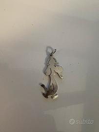 CIONDOLO SNOOPY IN ARGENTO 800 ANNI 70