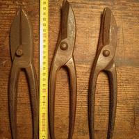 lotto attrezzi antiche forbici cesoie per lamiere