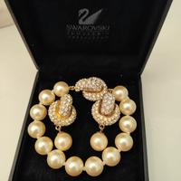 Orecchini e bracciale in Argento Perle Swarovski 