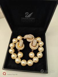 Orecchini e bracciale in Argento Perle Swarovski 