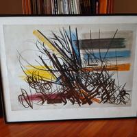 Quadro con stampa di un disegno astratto con corni