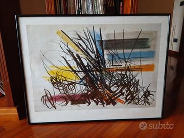 Quadro con stampa di un disegno astratto con corni