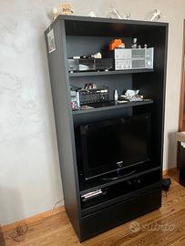 mobile nero alto per tv e hi-fi
