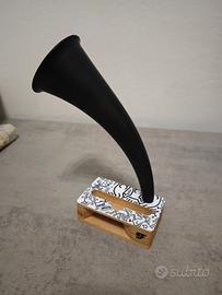 grammofono amplificatore  per smartphone  vintage