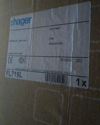 Quadro elett. hager bocchiotti orion tech FL715L