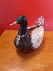 soprammobile legno madreperla argento 