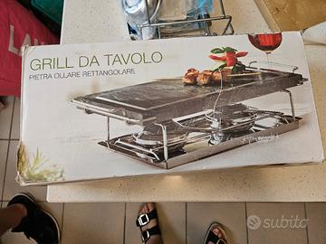 Grill da tavolo nuovo con pietra naturale ollare