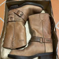 Stivali alti cowboy in vera pelle