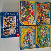 lotto 5 puzzle Walt Disney vintage