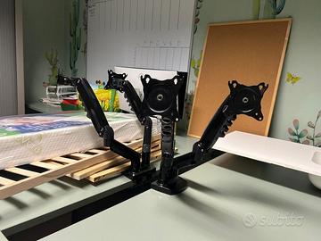Braccio per monitor doppio da tavolo, max 9KG