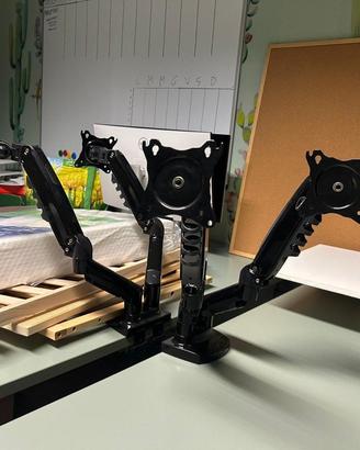 Braccio per monitor doppio da tavolo, max 9KG