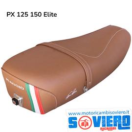 Sella Elite Marrone Cuoio tricolore e Scritta post