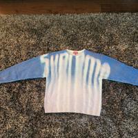 Felpa supreme Blurred Logo Blu