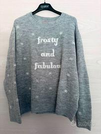 Maglione H&M grigio XL “Frosty and Fabulous” caldo