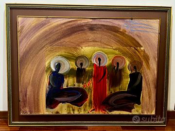 Dipinto originale Mikhail Koulakov Sacra Famiglia