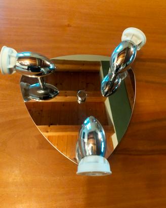 lampada applique acciaio