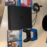 PLAYSTATION 4 + 2 controller + 4 giochi