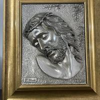 Quadro con gesu in argento laminato